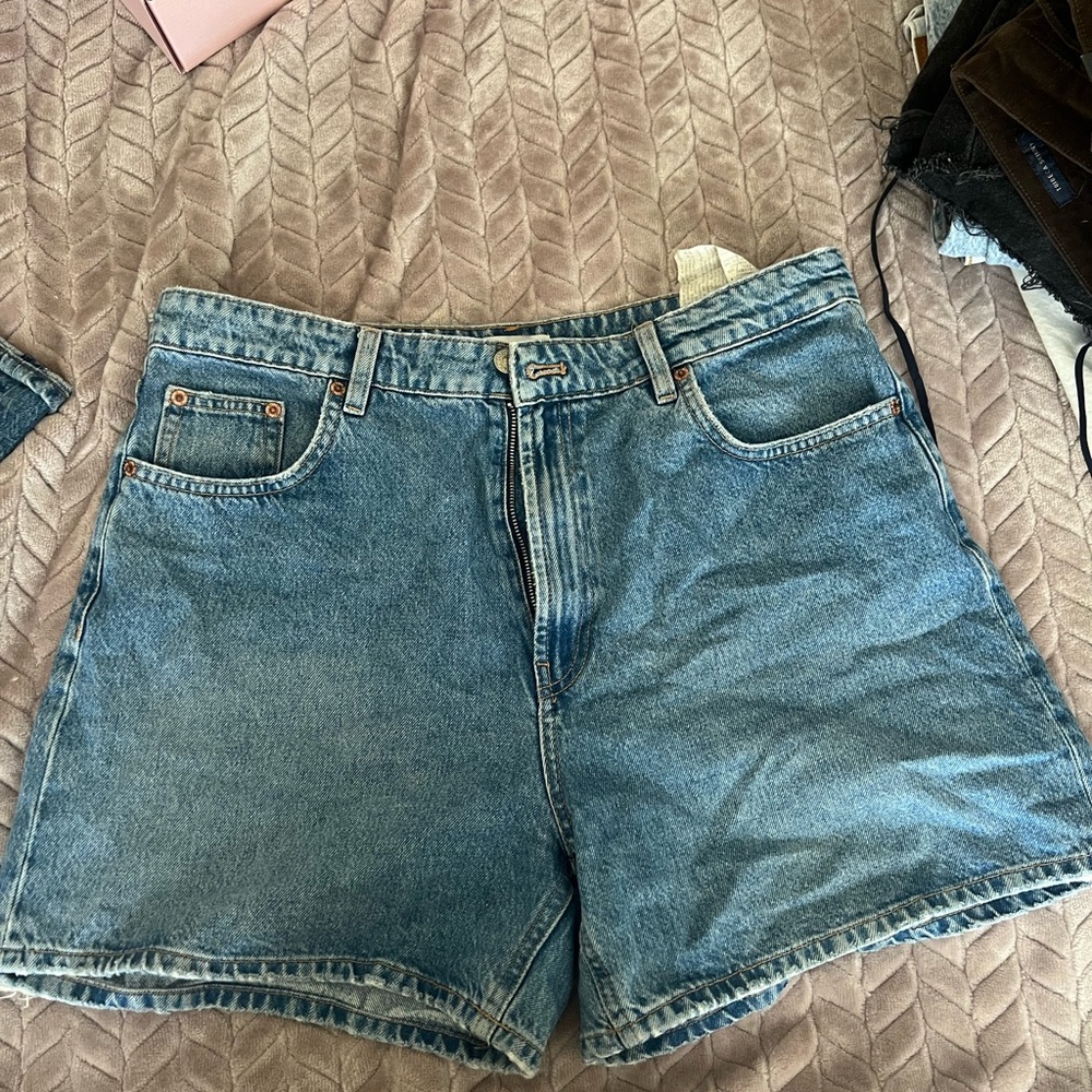 Zara mom denim shorts